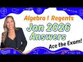Jan 2026 Algebra 1 Regents Answers Explanations