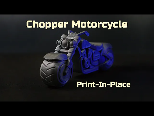 Chopper Motorcycle - Print in place video thumbnail