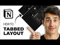How To Use Tabbed Layout In Notion Beginner-Friendly Walkthrough 2026 Guide