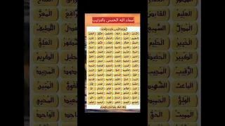 أسماء الله الحسنى بالترتيب اعرف دينك 