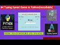 py to exe Typing Speed Game using Python in Hindi Python mini projects for code coder