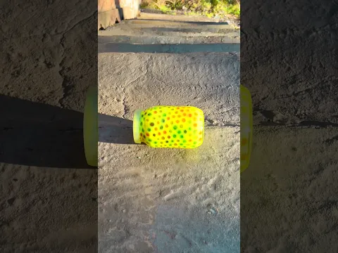 Breaking colorful orbiez on stair!🌈🌟 #asmr #satisfying