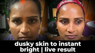 Sirf Fruit Bleach Se Itna Bada Transformation?! 😱 | Live Glow Result on Dark Skin 