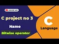 Bitwise operator project in c c language projects language
