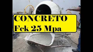 Passo a Passo de um CONCRETO ESTRUTURAL de 25 Mpa na BETONEIRA!