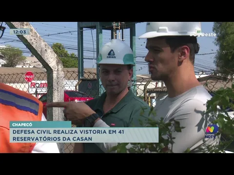 Defesa Civil realiza vistoria em 41 reservatórios da CASAN