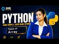 PYTHON Types of Array Numpy by KOMAL MA AM