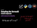 Sampling the Bernoulli Distribution Intuition tutorial using NumPy