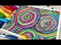 Therapeutic Art Exercise Textured Circles for Relaxation Self-Acceptance