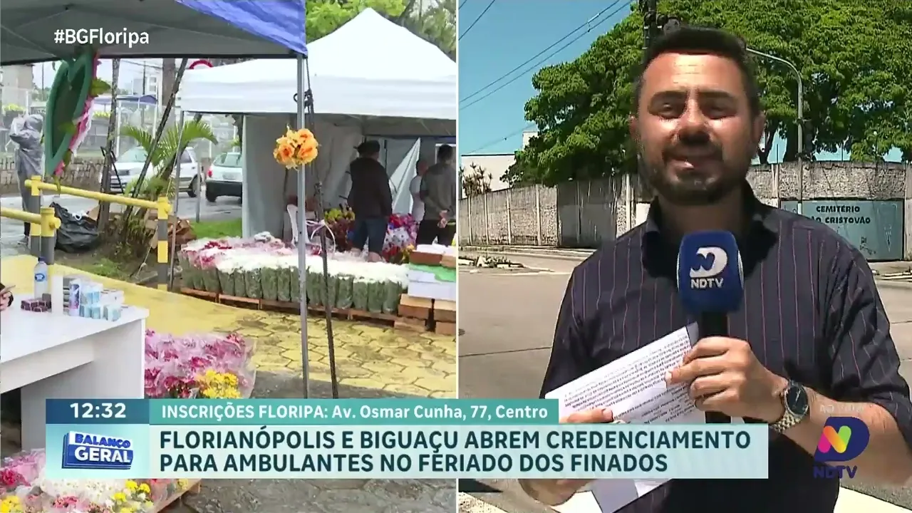 Credenciamento para ambulantes no Dia dos Finados em Florianópolis e Biguaçu já está aberto