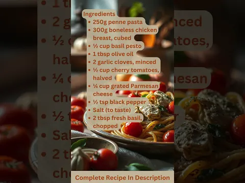 Chicken Pesto Penne Recipe by What Shall I Cook