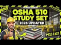 OSHA 510 Study Set 2026 UPDATED Questions with 100 Verified Answers Comprehensive Rationales