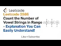 Leetcode 2586 Count the Number of Vowel Strings in Range