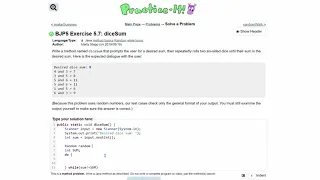 Java Practice It Exercise 5 7 diceSum method basics random do while loops scanner