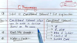 C Conditional Statements if if-else else if nested if else switch case Learn Coding