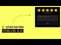 Pure CSS Star rating widget in HTML CSS and JavaScript