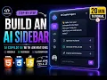 Build an Animated AI Sidebar with Pure HTML CSS JavaScript