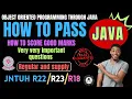 JAVA-Important question-How to pass-Btech 2nd year-R22-Jntuh