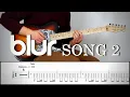 BLUR - SONG 2 | Guitar Cover Tutorial (FREE TAB)