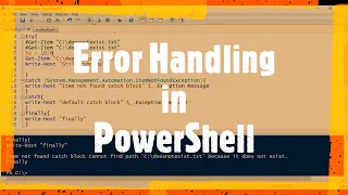 Error handling in PowerShell