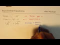 Solve Exponential Equation with Negative Exponents