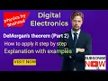 DeMorgan s theorem for logic simplification Part 2 examples By sir Shahzad