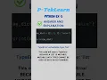 PYTHON Ex-5 ANSWER AND EXPLANATION PYTHON CODING EXERCISES