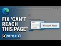 How to Fix Can t Reach This Page Error in Microsoft Edge 2026 Quick Easy