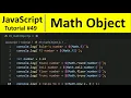 JavaScript Tutorial 49 - Math Object in JavaScript Programming For Beginners