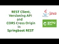 REST Client Versioning API and CORS Cross Origin Springboot
