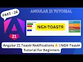 Angular 21 Toastr Notifications NGX-Toastr Tutorial for Beginners