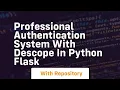 Professional authentication system with descope in python flask