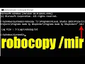How to use robocopy mir cmd