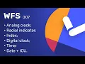 WFS 007 - Analog clock radial indicator index digital clock time date and icu date