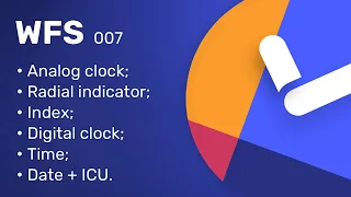 WFS 007 - Analog clock radial indicator index digital clock time date and icu date