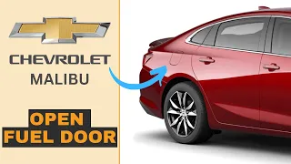 Where is button to open gas tank door Chevrolet Malibu