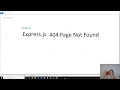 Node js Express js - 404 Page Not Found