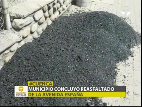 Municipio concluyó reasfaltado de la Avenida España - Cuenca