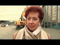 Man dances with huge digger in Latvia