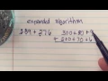 Three digit addition expanded algorithm