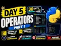 Python Day 5 Operators in Python Arithmetic Assignment Operators Python Course