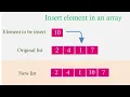 35 insert an element in 1-D array C