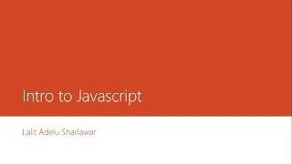 Intro to Javascript Javascript tutorials Live Technical Class Marathi Lalit Sharlawar