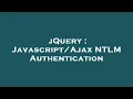 jQuery NTLM Authentication