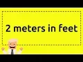 2 meters in feet