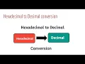 Hexadecimal to Decimal conversion in java How to convert from hexadecimal to decimal in Java