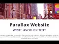 Complete Parallax Website Using HTML and CSS Tutorial