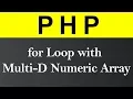 for Loop with Multi D Numeric Array in PHP Hindi