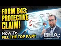 843 protective claim form Kwong - how to fill out page one