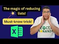 Create reducing data validation in excel Shrinking data validation or drop down lists in excel